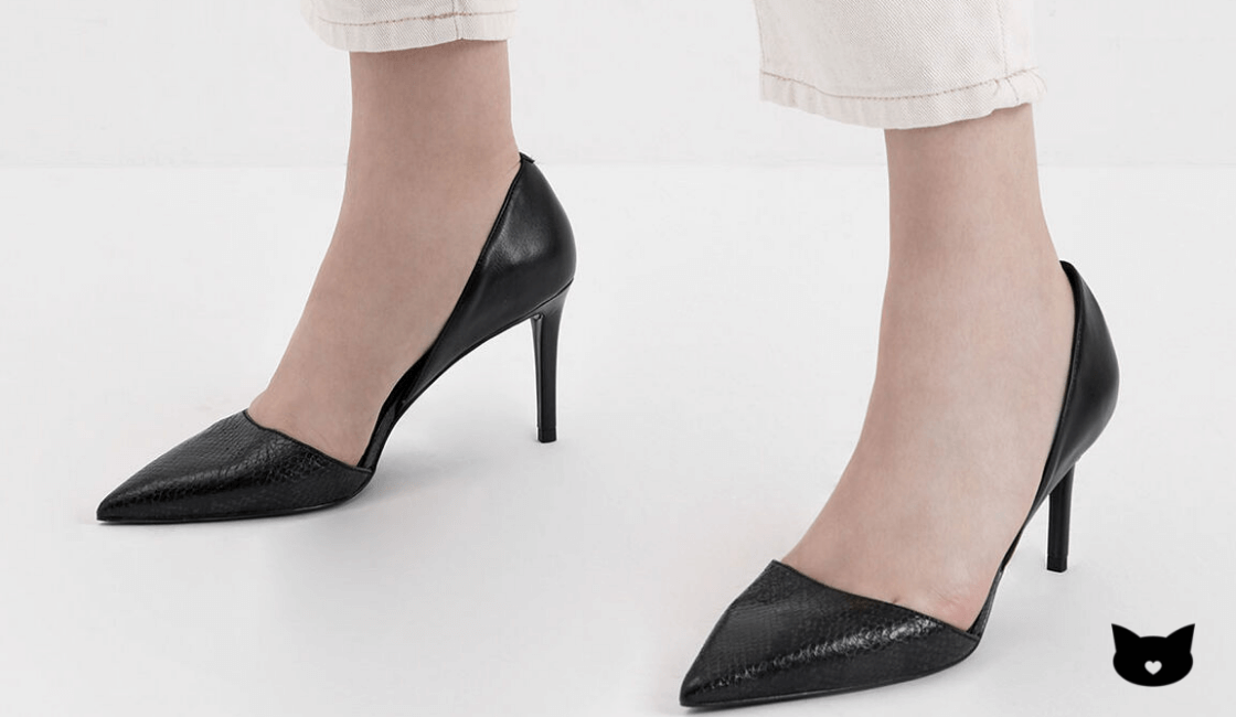 D’orsay heels color negro
